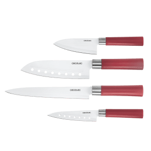Set 4 cuchillos santoku con recubrimiento ceramico