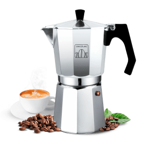 Cafetera Italiana De Aluminio Cumbia Mokclassic 900 Shiny