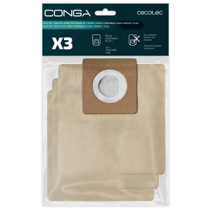 Pack de 3 bolsas para aspirador de trineo Conga PowerBag 2500 Compact Plus